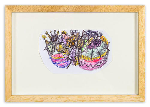 Técnica tinta y lápiz sobre papel, 26 x 18 cm