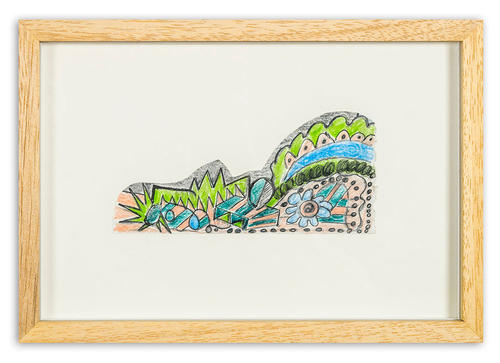 Técnica tinta y lápiz sobre papel, 26 x 18 cm